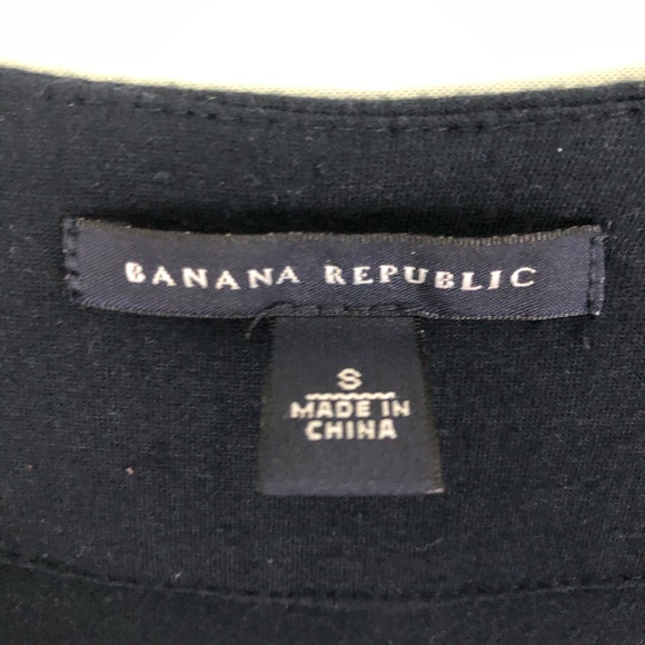 Banana Republic Black Shift Dress Ruffle Sz Small - Picture 7 of 7